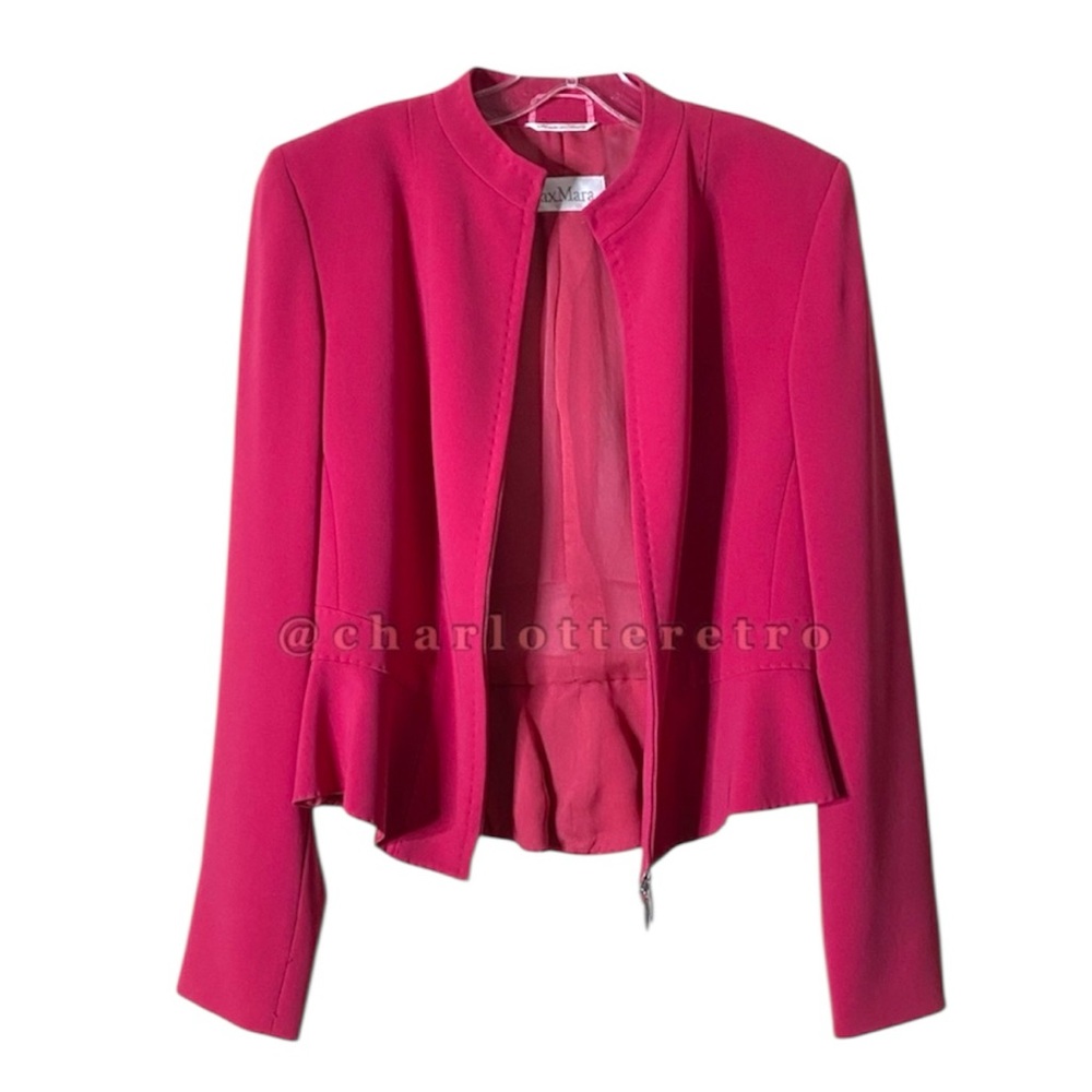 MaxMara • Hot Pink Peplum Jacket • Italy